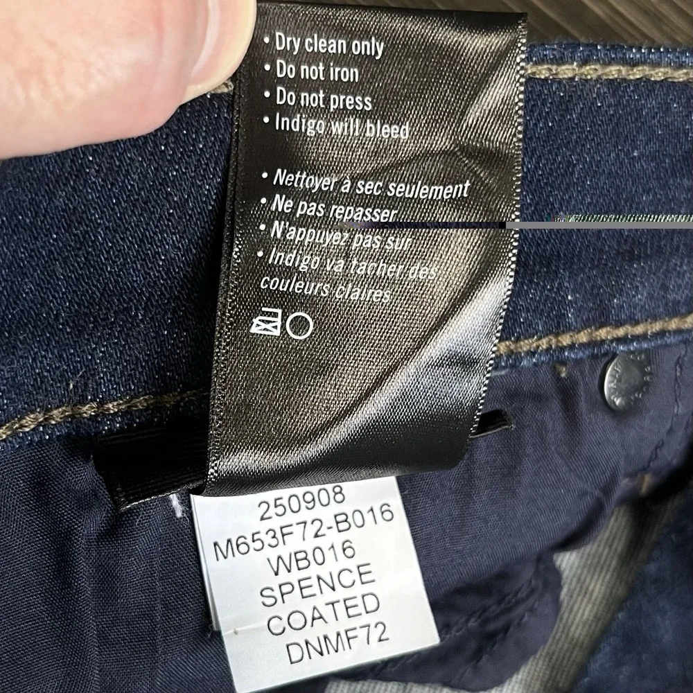 Paige Lennox Mens 36x34 Spence Denim Jeans Slim Indigo Preppy Minimalist Casual